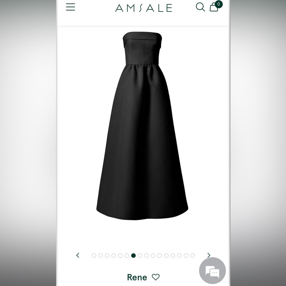 Amsale Rene Dress in Black *never worn, brand new*